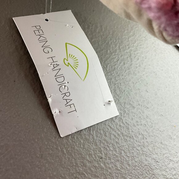 New Peking Handcraft Hooked Wool Ball Topiary Throw Pillow Tree Planter Country - Picture 3 of 8